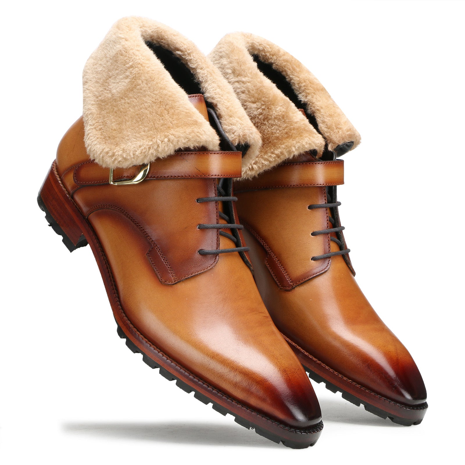 Designer boots with fur hotsell