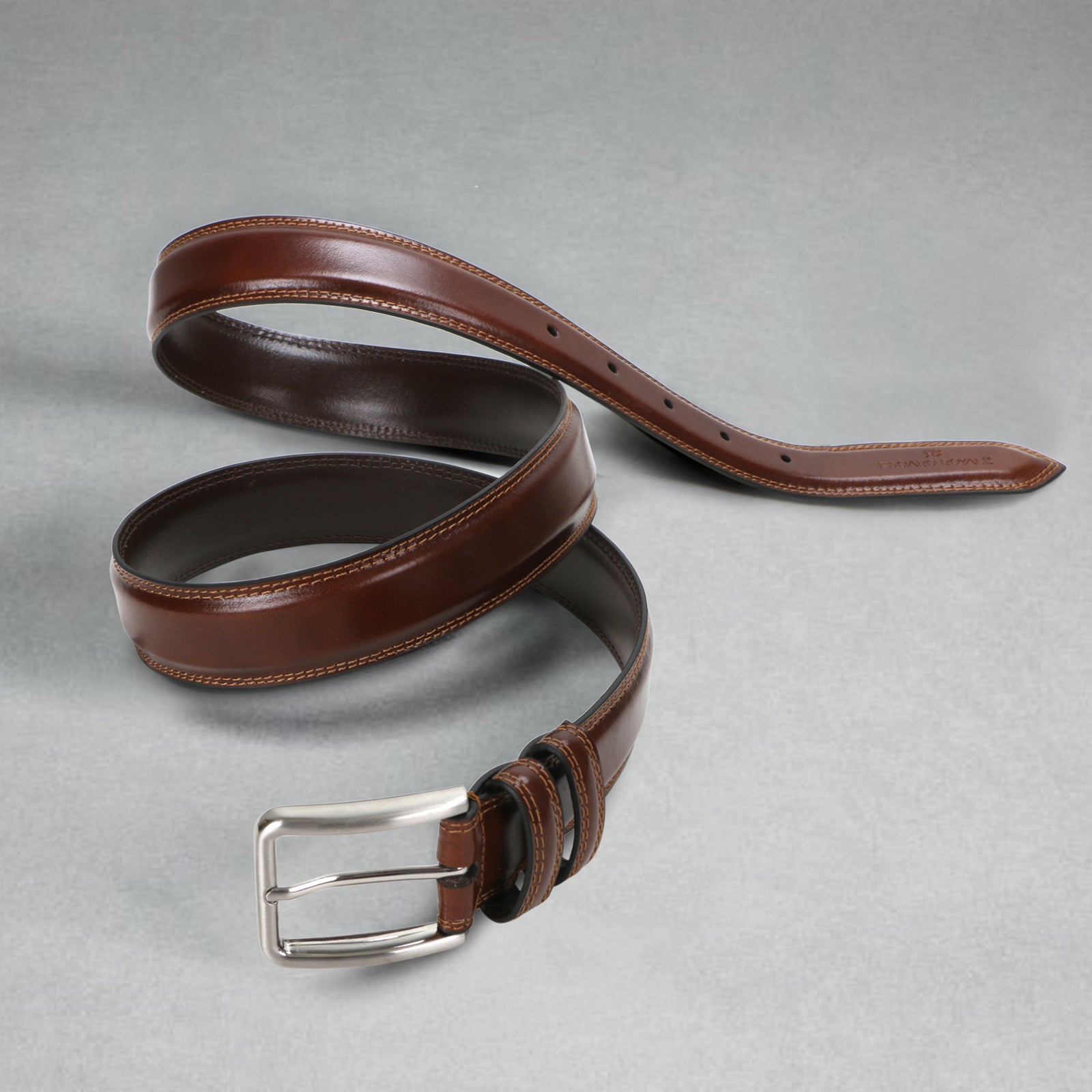 Beruto Mens Luxury Leather Belt In Brown