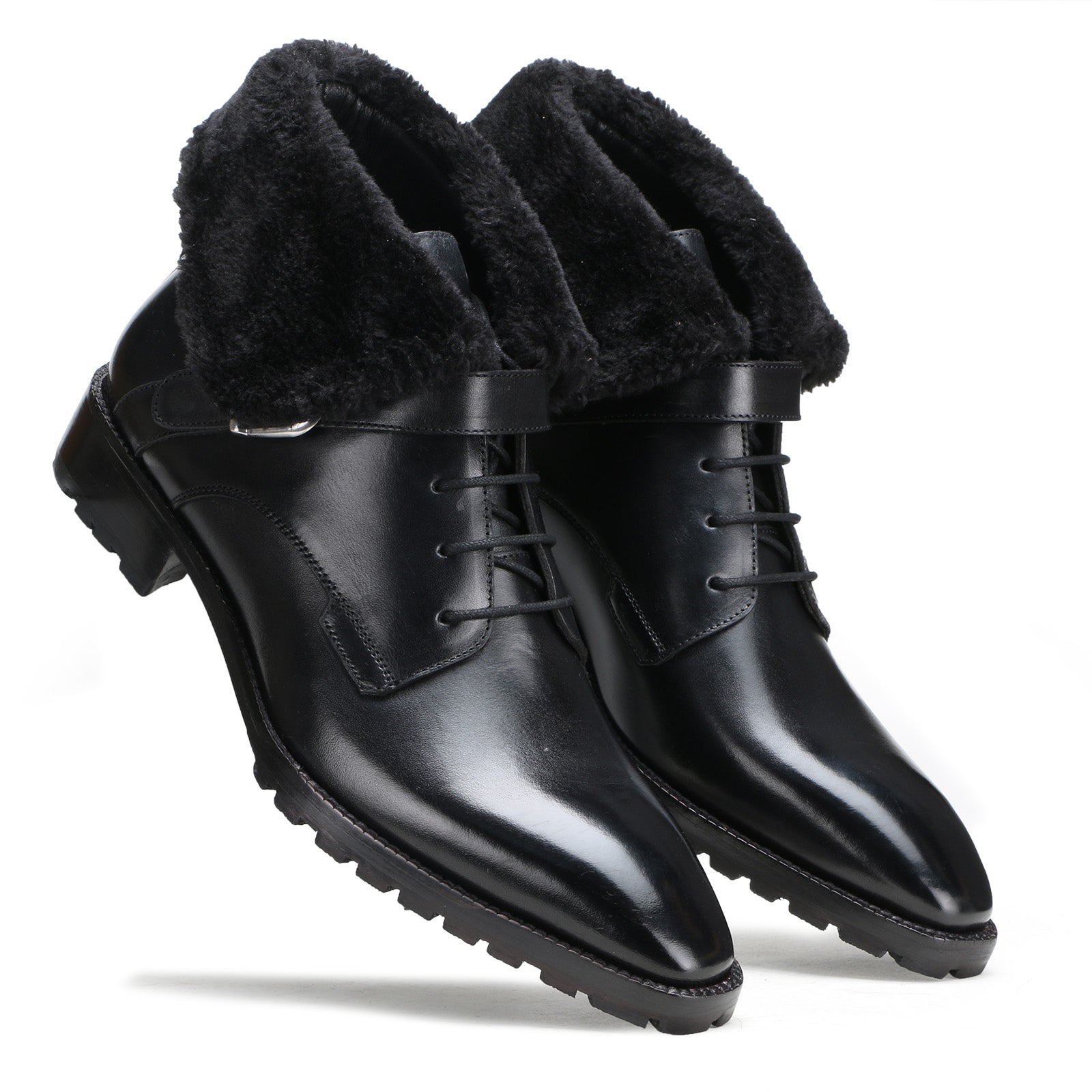 Designer black boots online