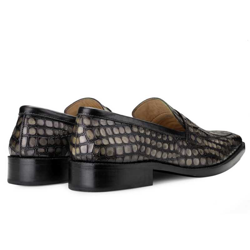 Iverson Grey Penny Loafers