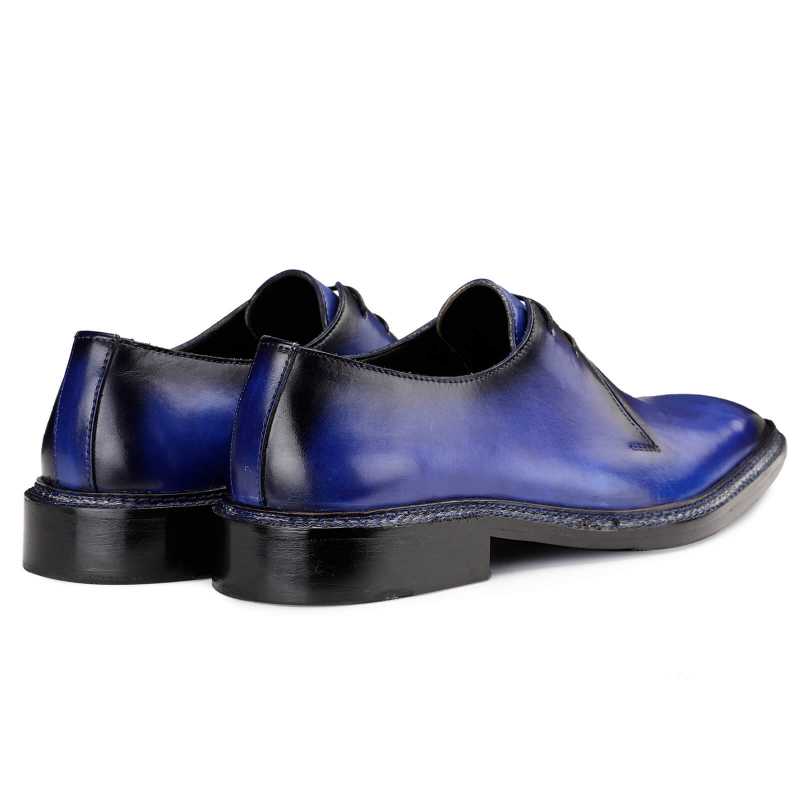 Baron Patina Derby Shoes Blue