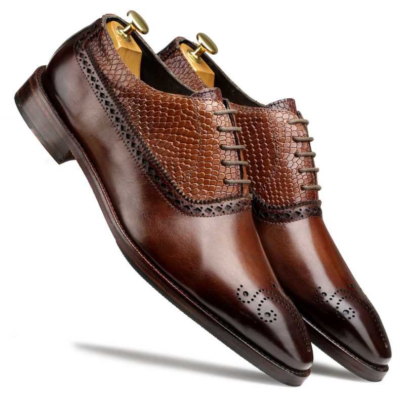 Mooney Patina Brown Oxford Shoes