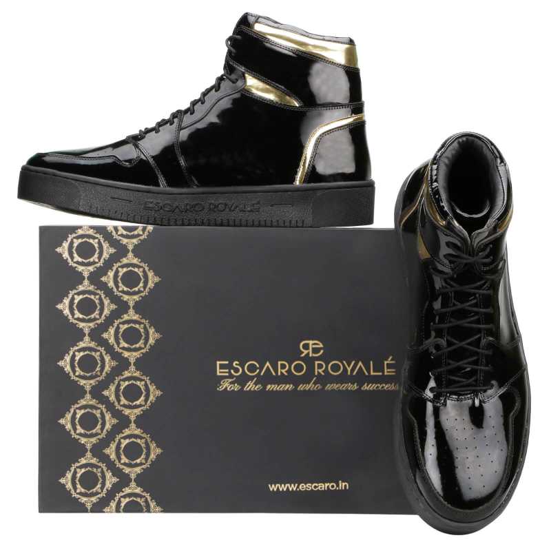 Kingston Black Gold Hightop Sneakers