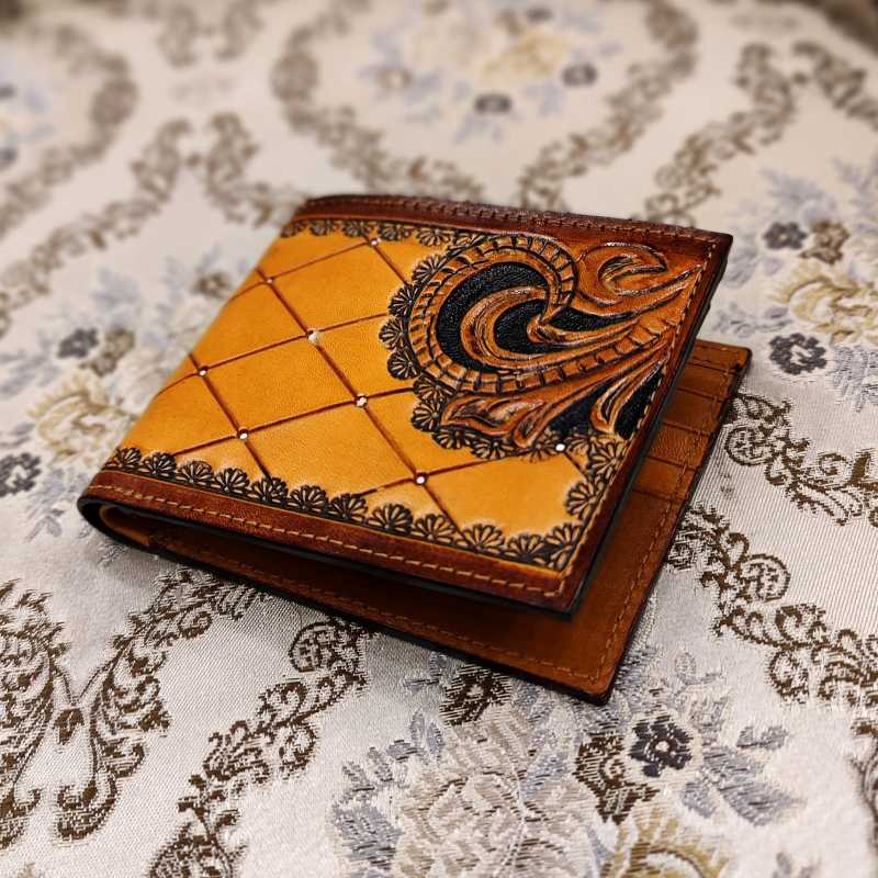 The Sankho Hand-Tooled Leather Bi-Fold Wallet