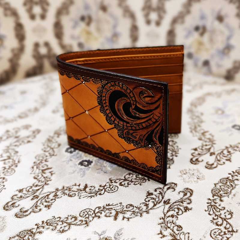 The Sankho Hand-Tooled Leather Bi-Fold Wallet