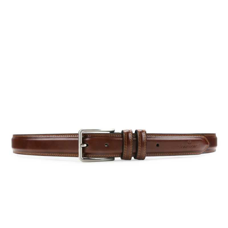 Beruto Mens Luxury Leather Belt In Brown