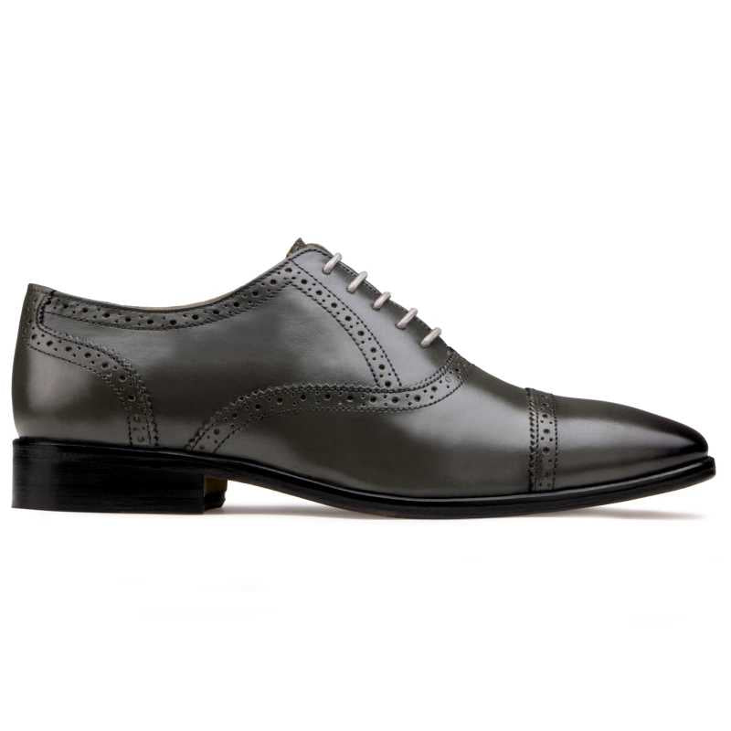 The Boston Toecap Oxfords In Gray