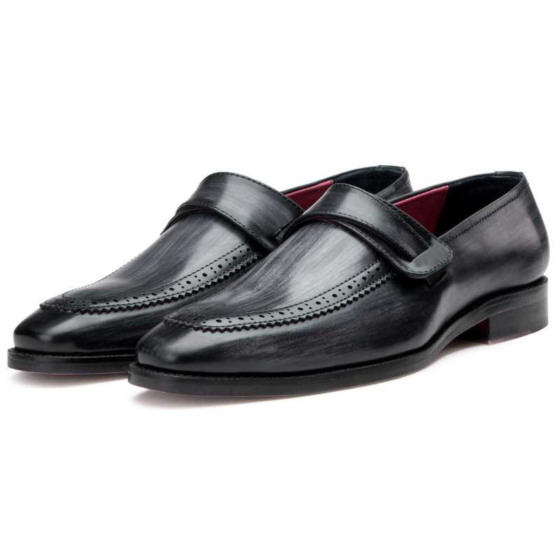 Grey Designer Penny Loafers