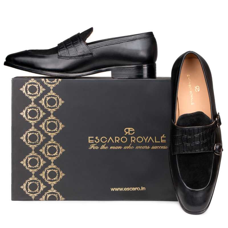 The Austin Double Monk Loafer In Black