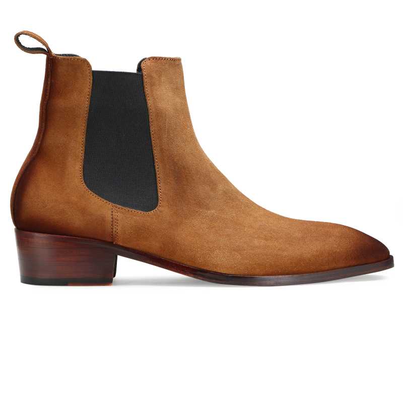 Iceman Chelsea Boots In Brown Suede