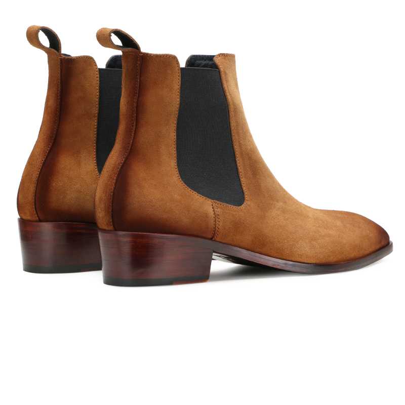 Iceman Chelsea Boots In Brown Suede