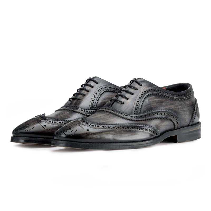 Grey Wingtip Brogue