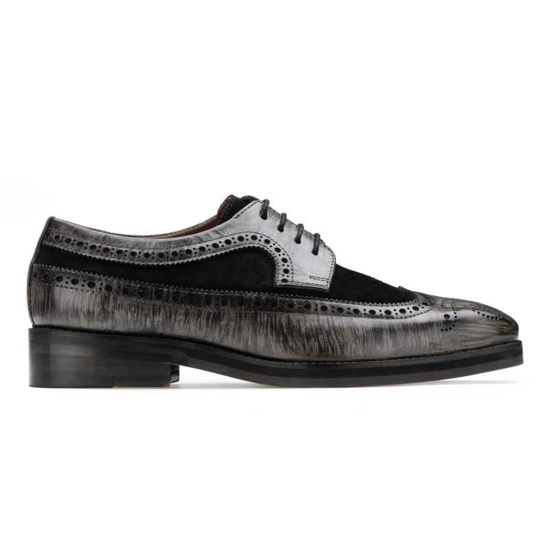 The Predator Brogue in Granite Gray-Black