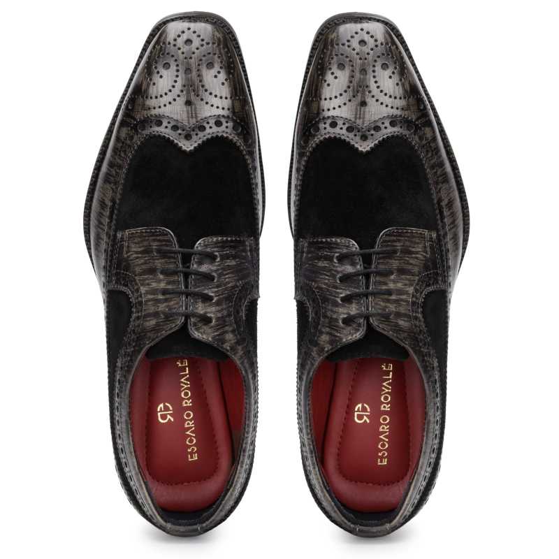 The Predator Brogue in Granite Gray-Black