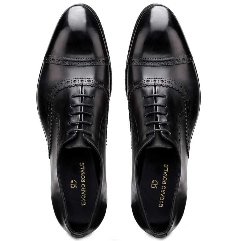 The Vienna Toecap Oxfords In Black