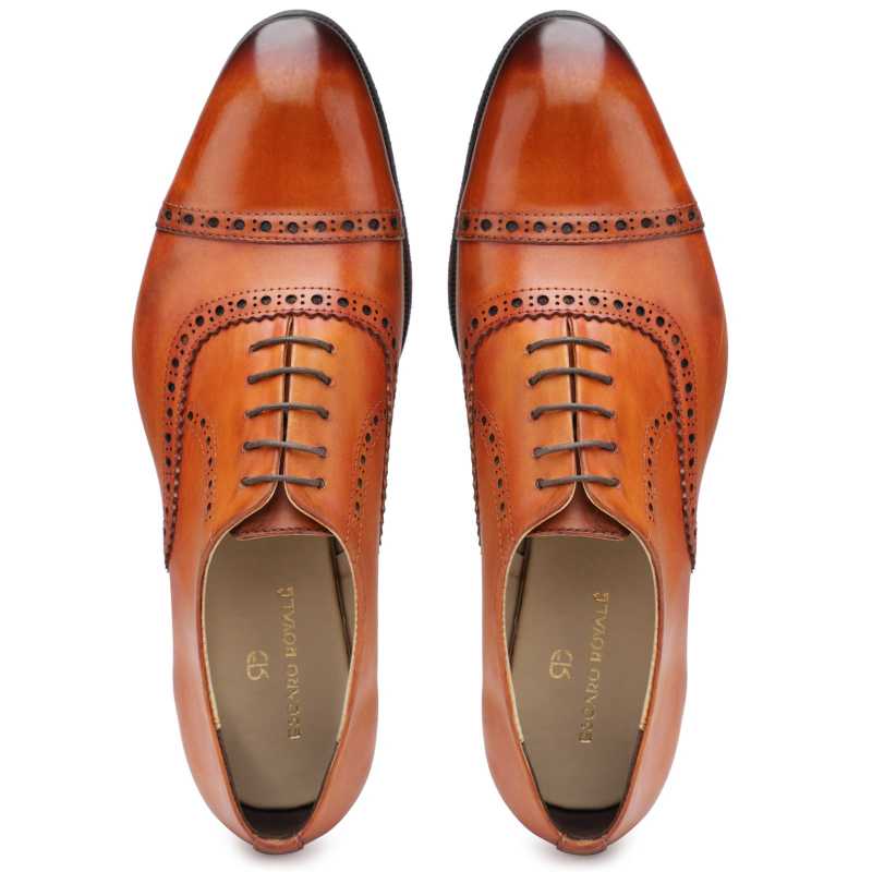 The Vienna Toecap Oxfords In Tan