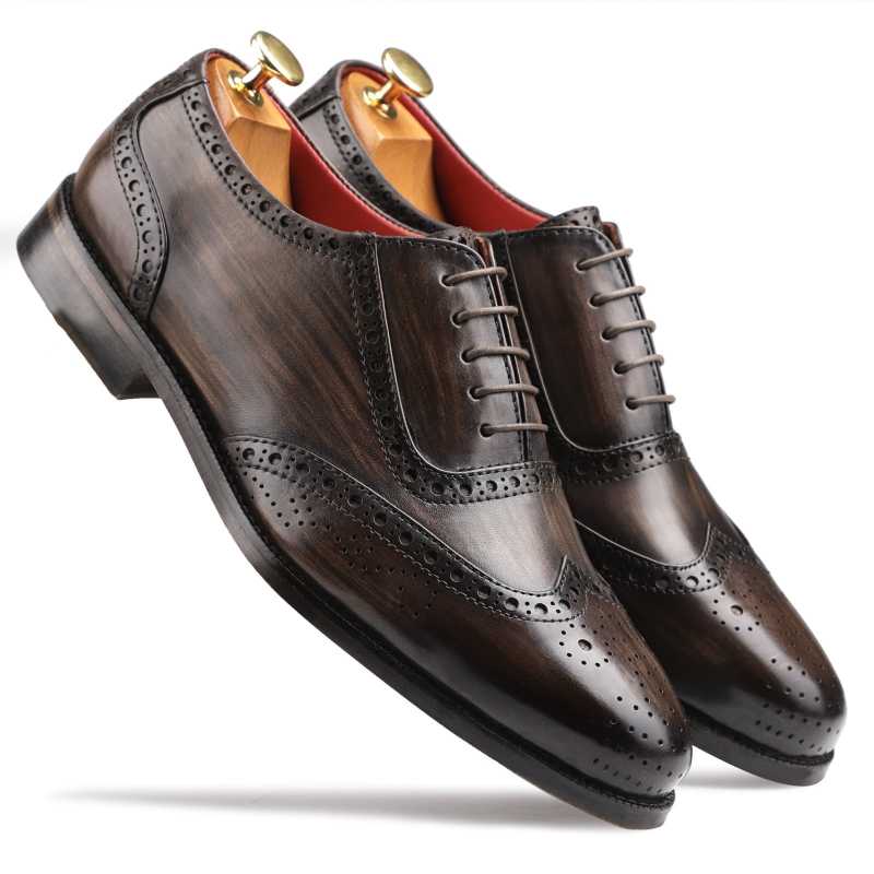 Don Vito Two-Tone Wingtip Brown Brogues