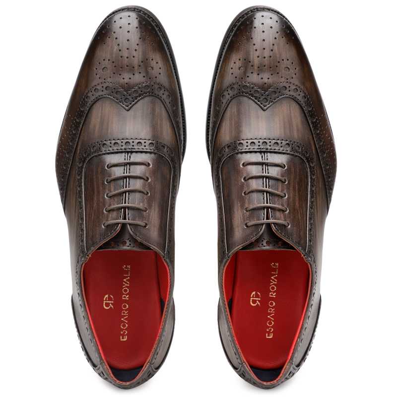 Don Vito Two-Tone Wingtip Brown Brogues