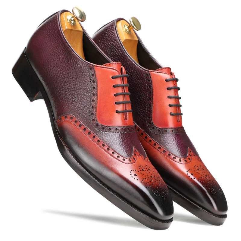 Celestia Oxfords in dual-tone wine