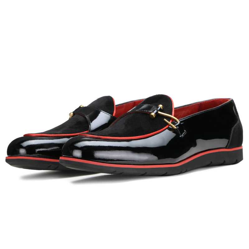 Sterling Slipons in Black-Red