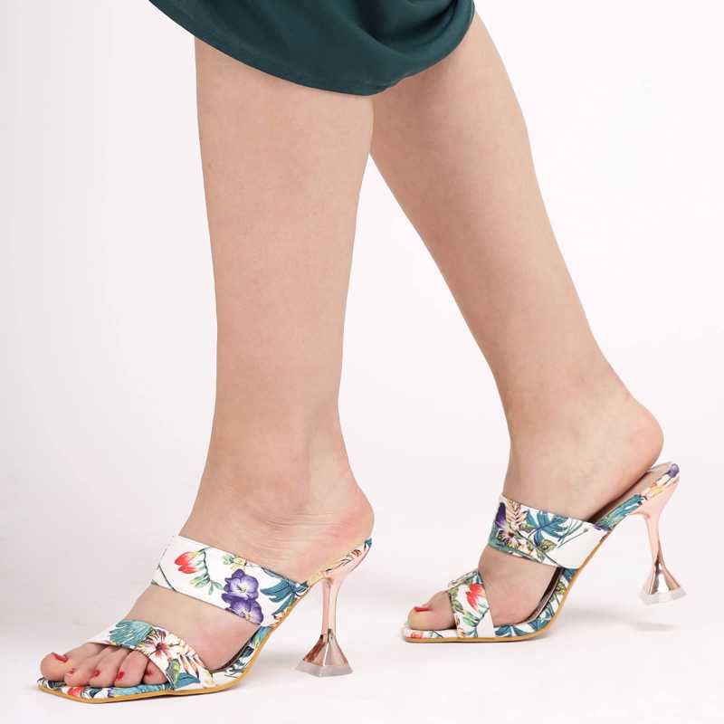 Bianca Floral Pyramid Heels 1022