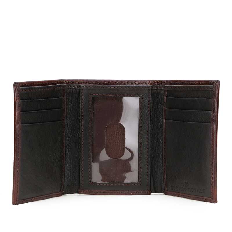 The Seattle Hand-Tooled Leather Tri-Fold Wallet