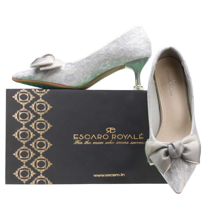 Sara Kitten Heel Luxury Pumps With Satin Bow 1022