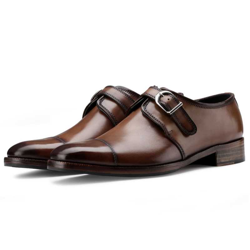 The Henry Toecap Monkstrap In Cognac