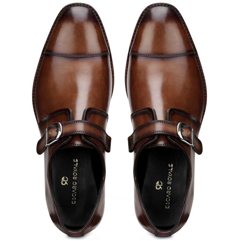 The Henry Toecap Monkstrap In Cognac