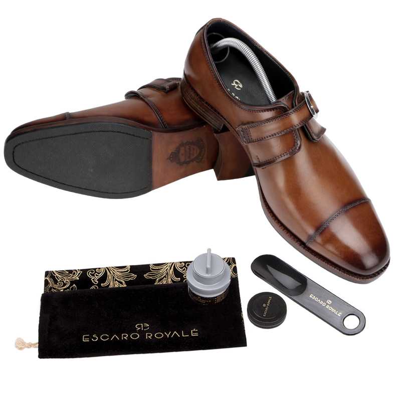 The Henry Toecap Monkstrap In Cognac