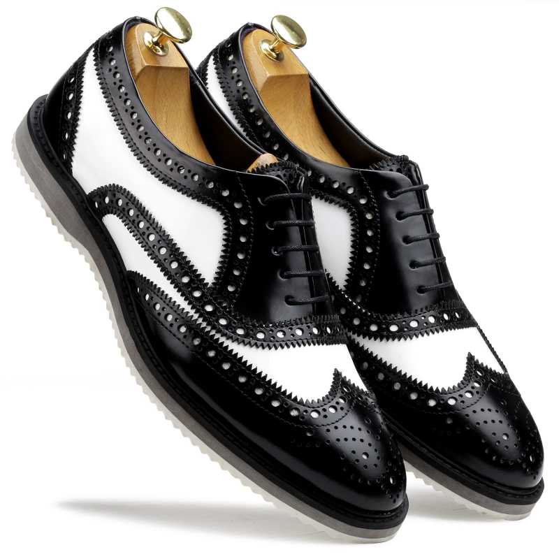 The Golf Designer Brogue In Black White