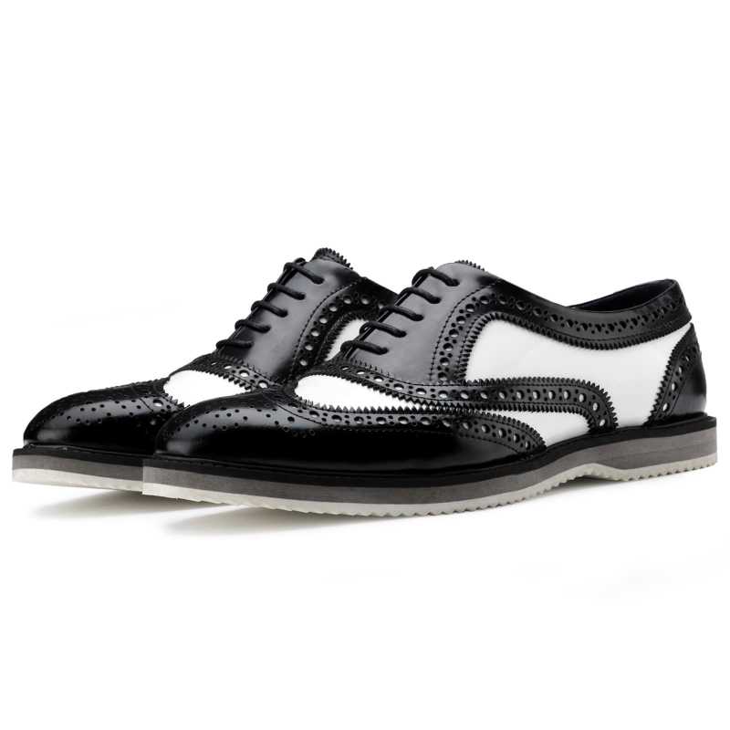 The Golf Designer Brogue In Black White