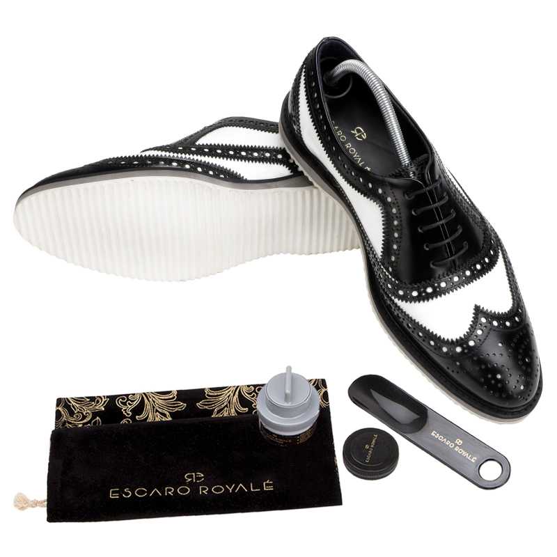 The Golf Designer Brogue In Black White