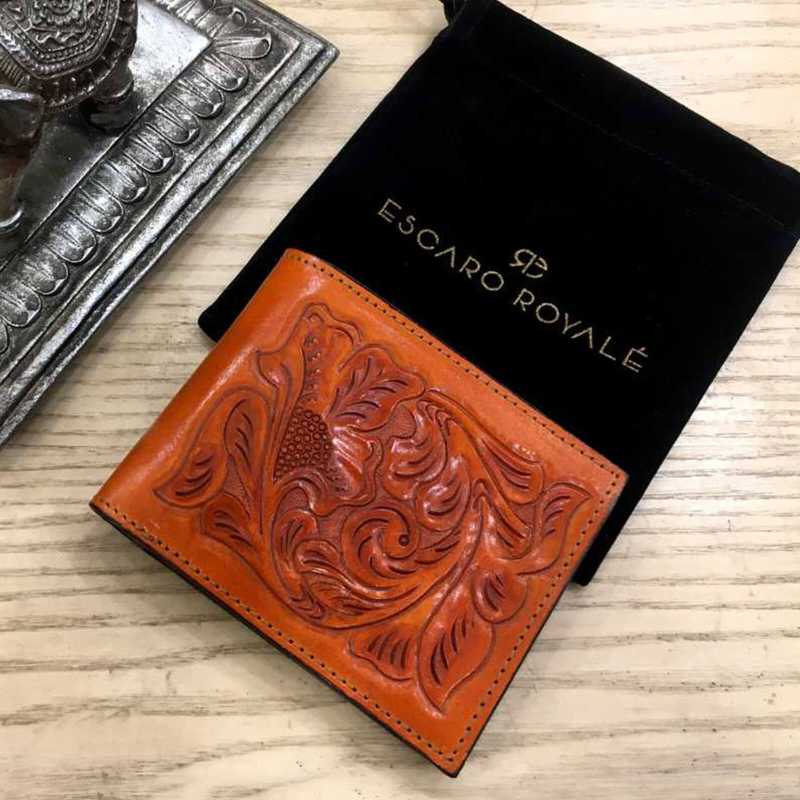 The Emboss Hand-Tooled Leather Bi-Fold Wallet