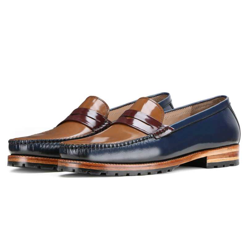 Malard Triple Color Penny Loafers