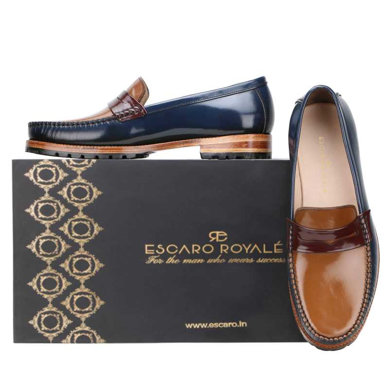 Malard Triple Color Penny Loafers