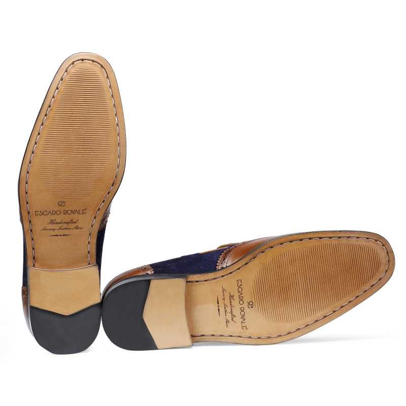 The Chicago Tassel Loafer In Blue Tan