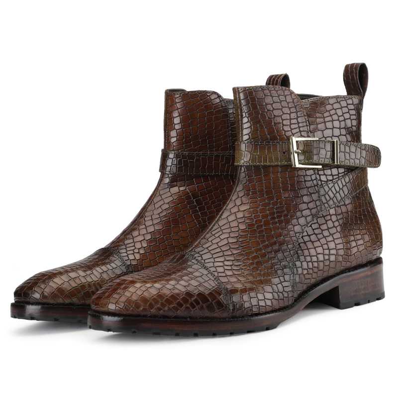 Jodhpur Boot In Patina Scales Olive