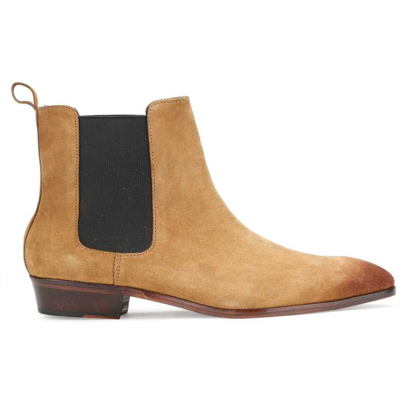 Camel color suede boots best sale