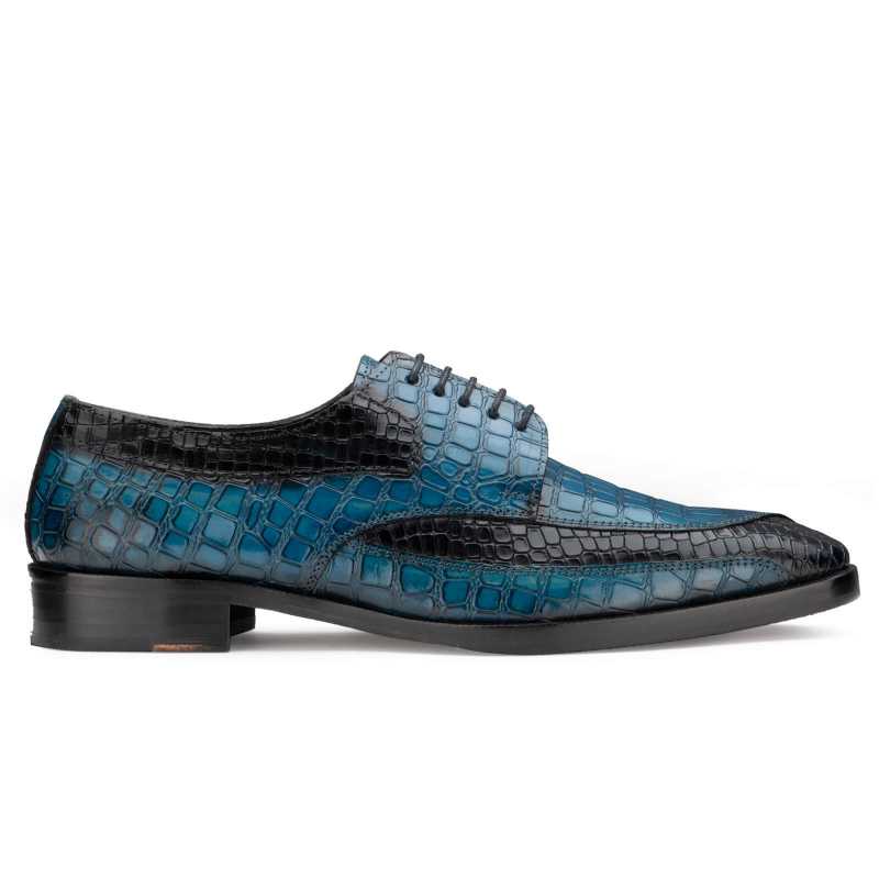 Ross Derby Shoes In Blue & Black