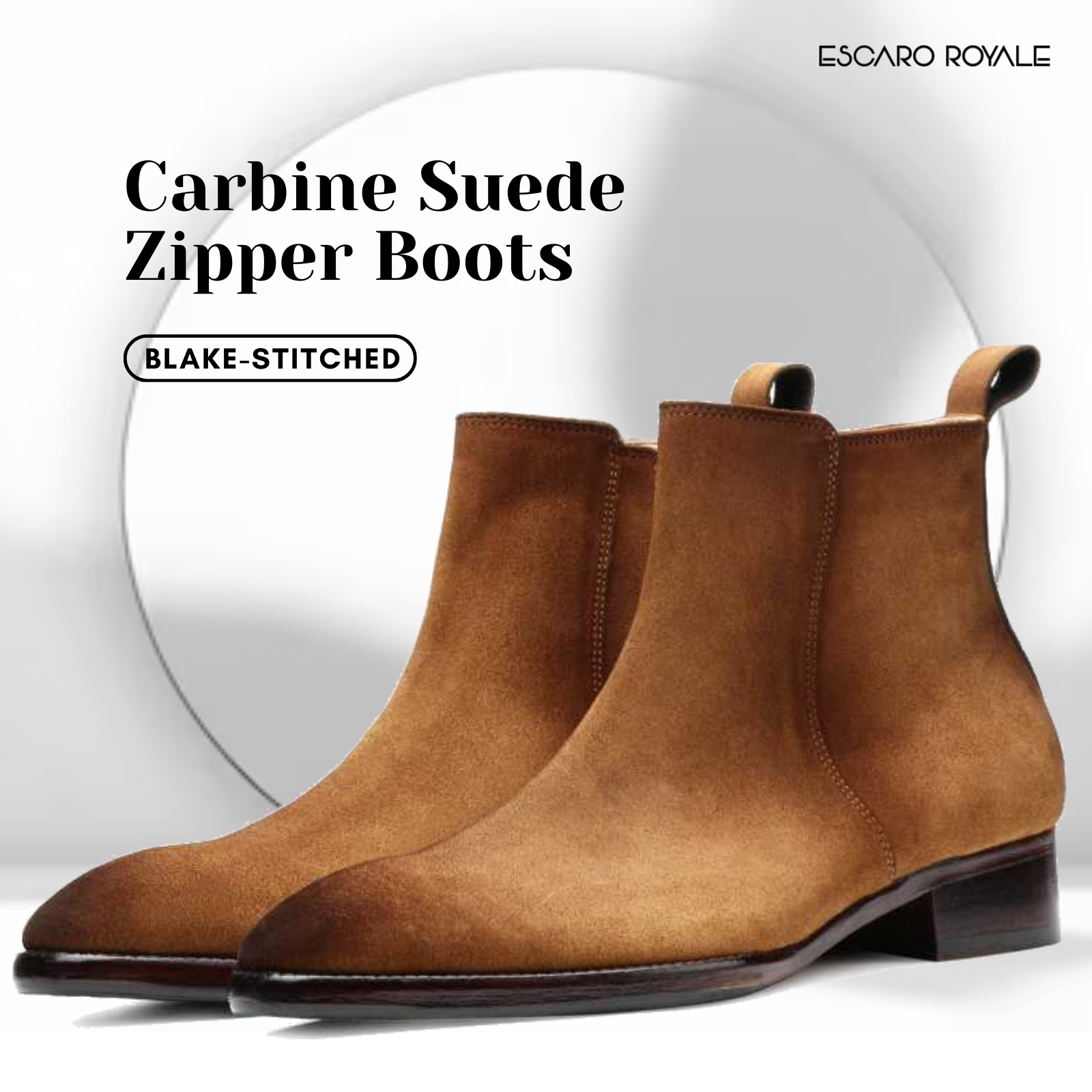 Carbine Suede Zipper Boots