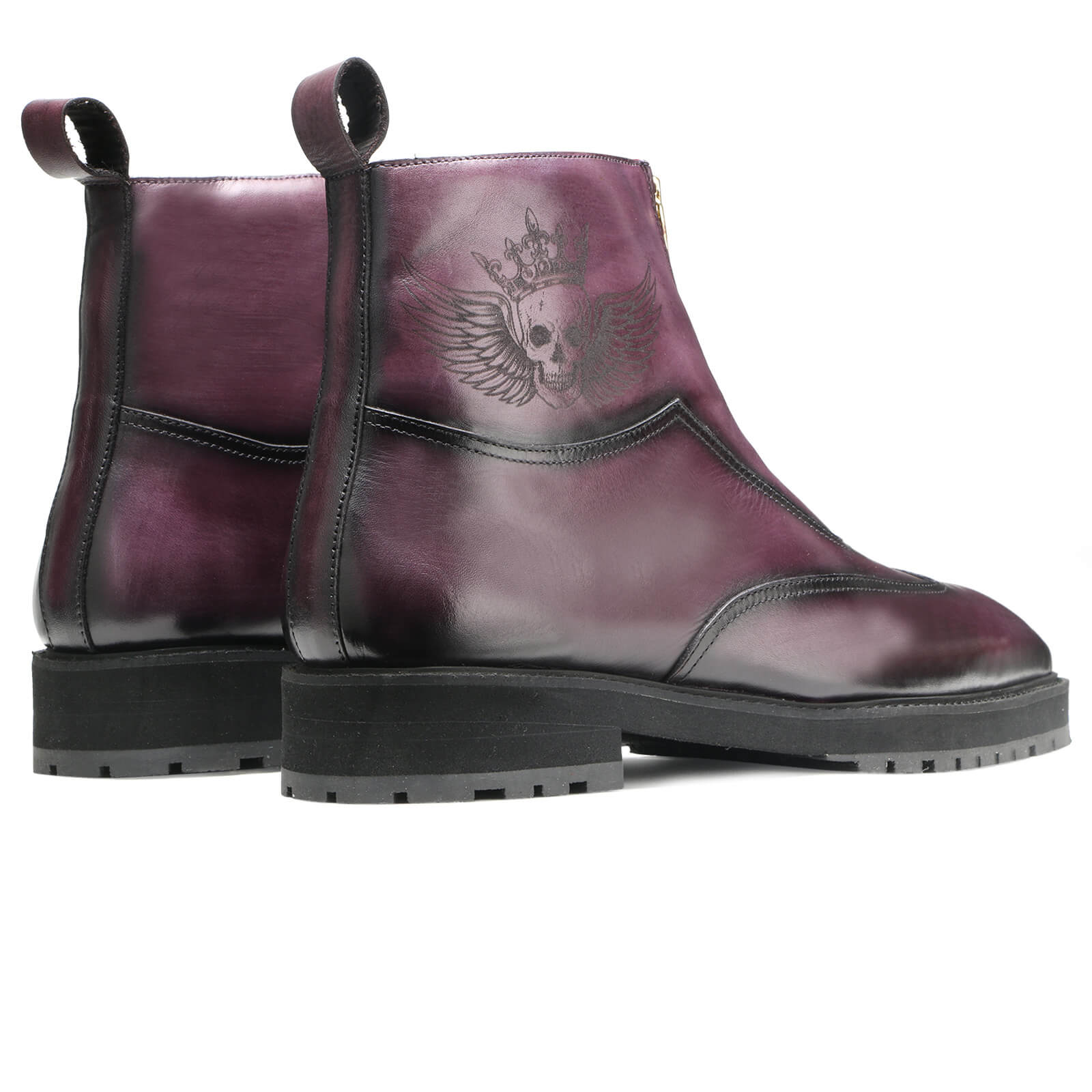 Orson Luxury Purple Zipper Boots