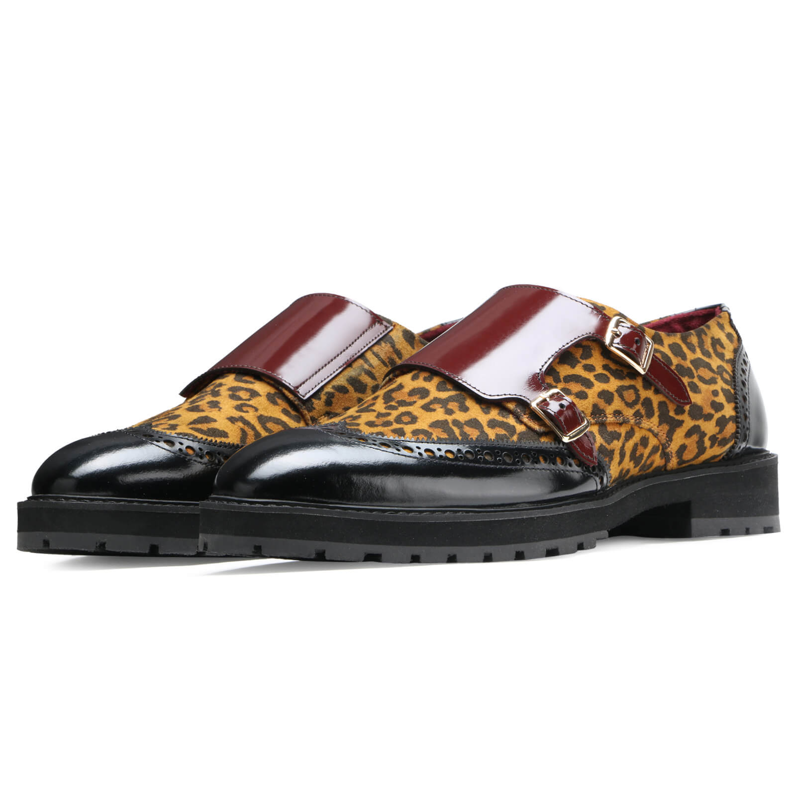 Ontario Leopard Print Double Monk