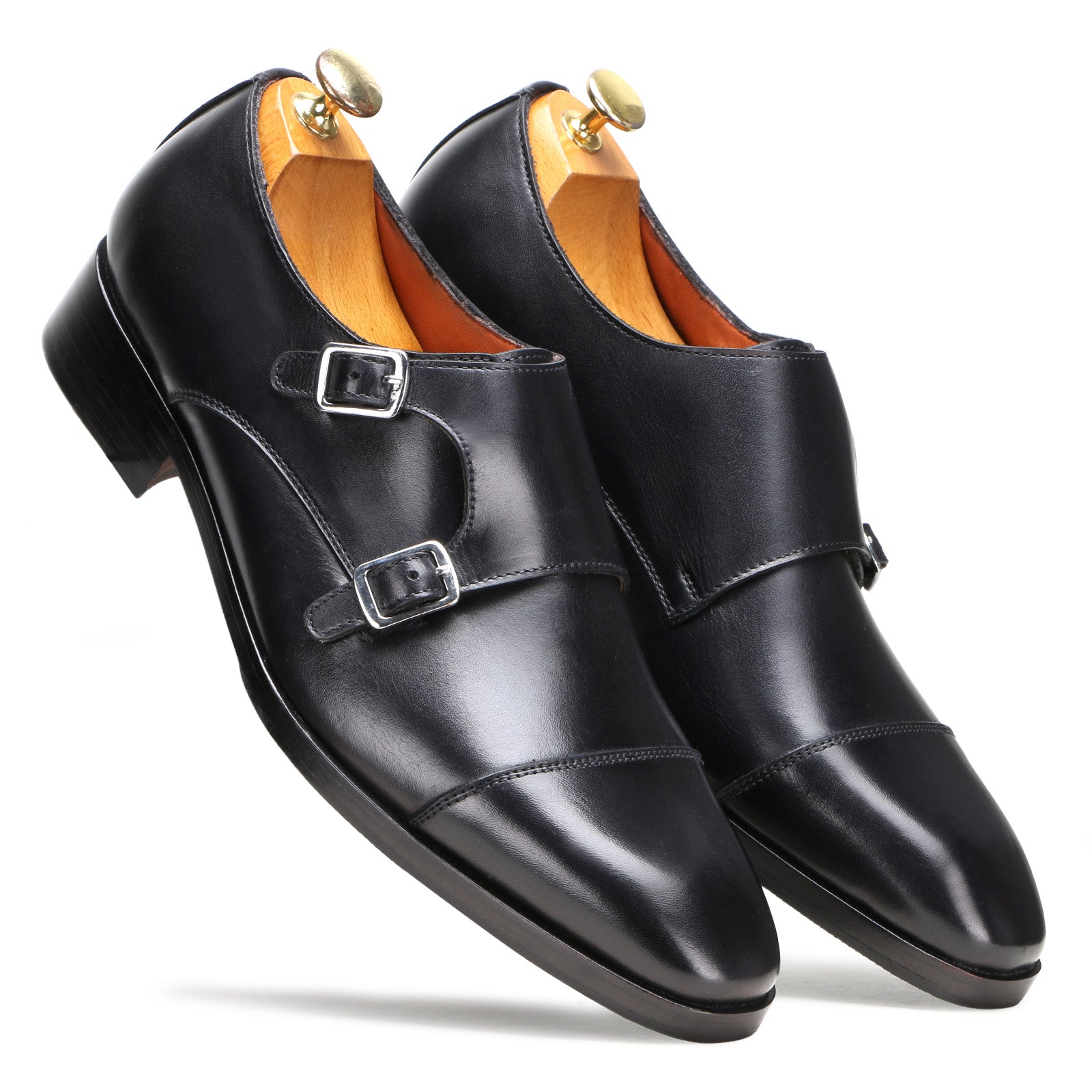 Kai Double Monkstrap   in Black