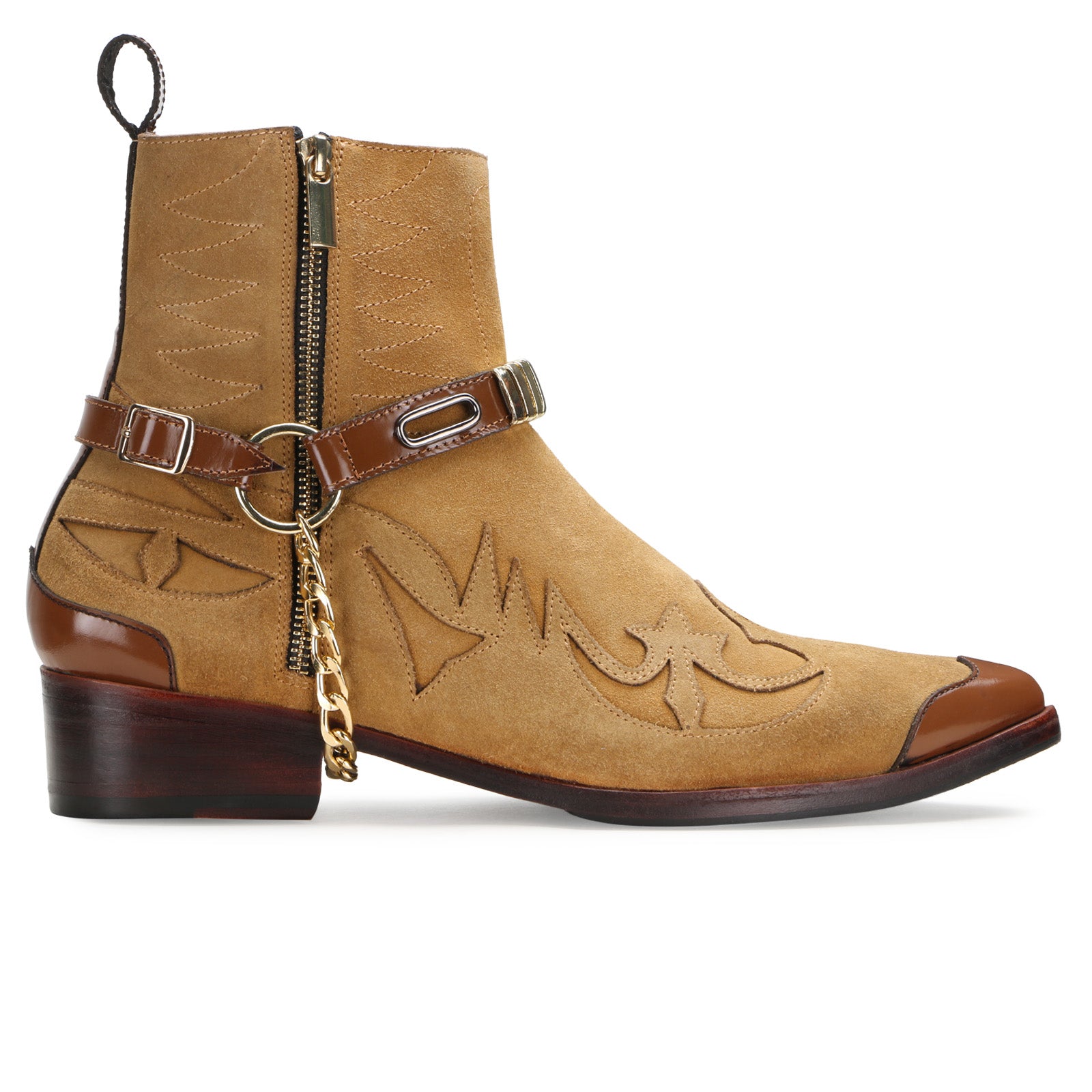 Santiago Cowboy Boots Beige