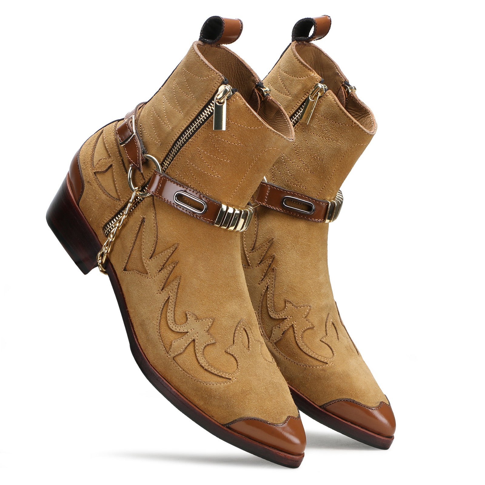 Santiago Cowboy Boots Beige