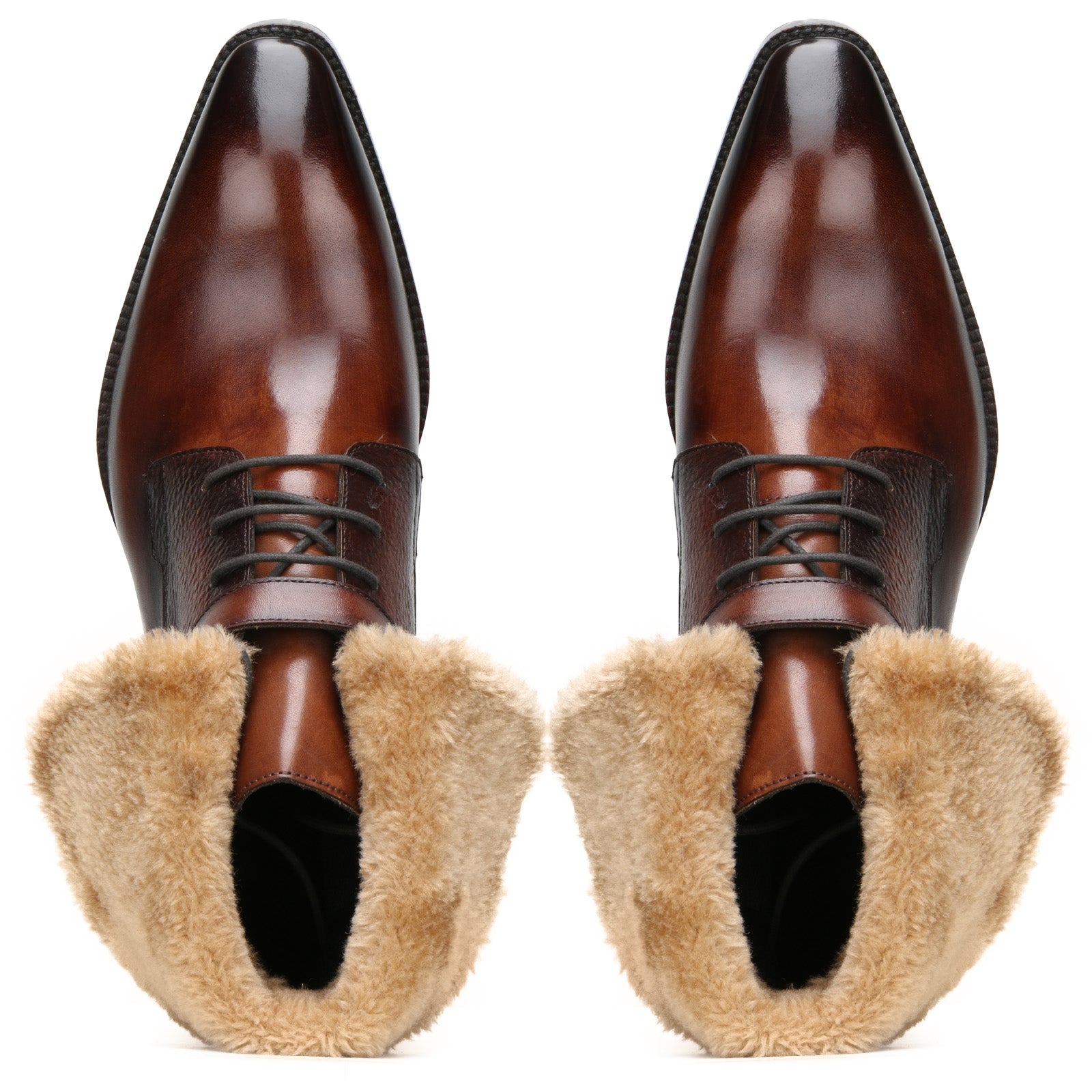 Stalwart Brown Designer Fur Boots