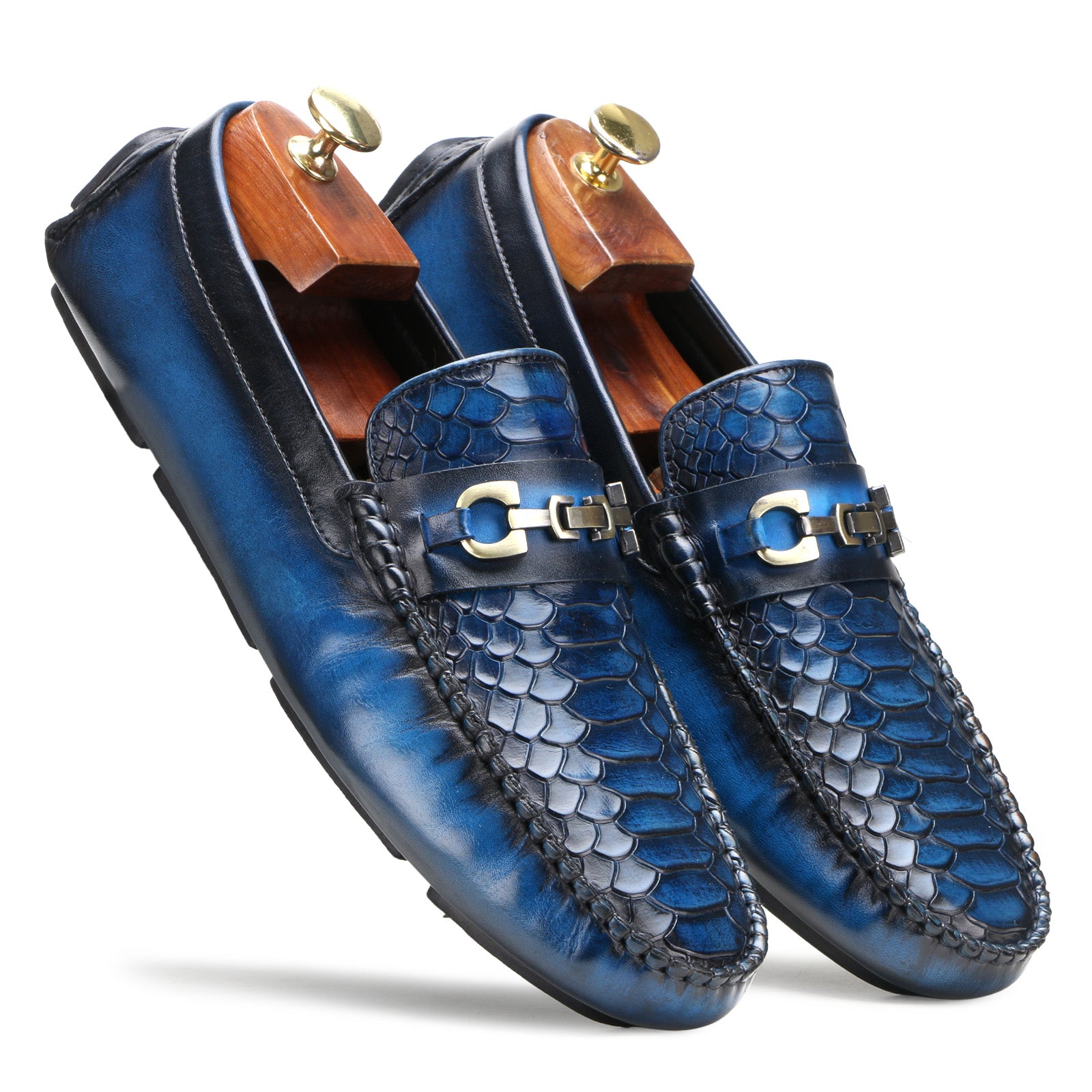 Piton Moccasins In Blue