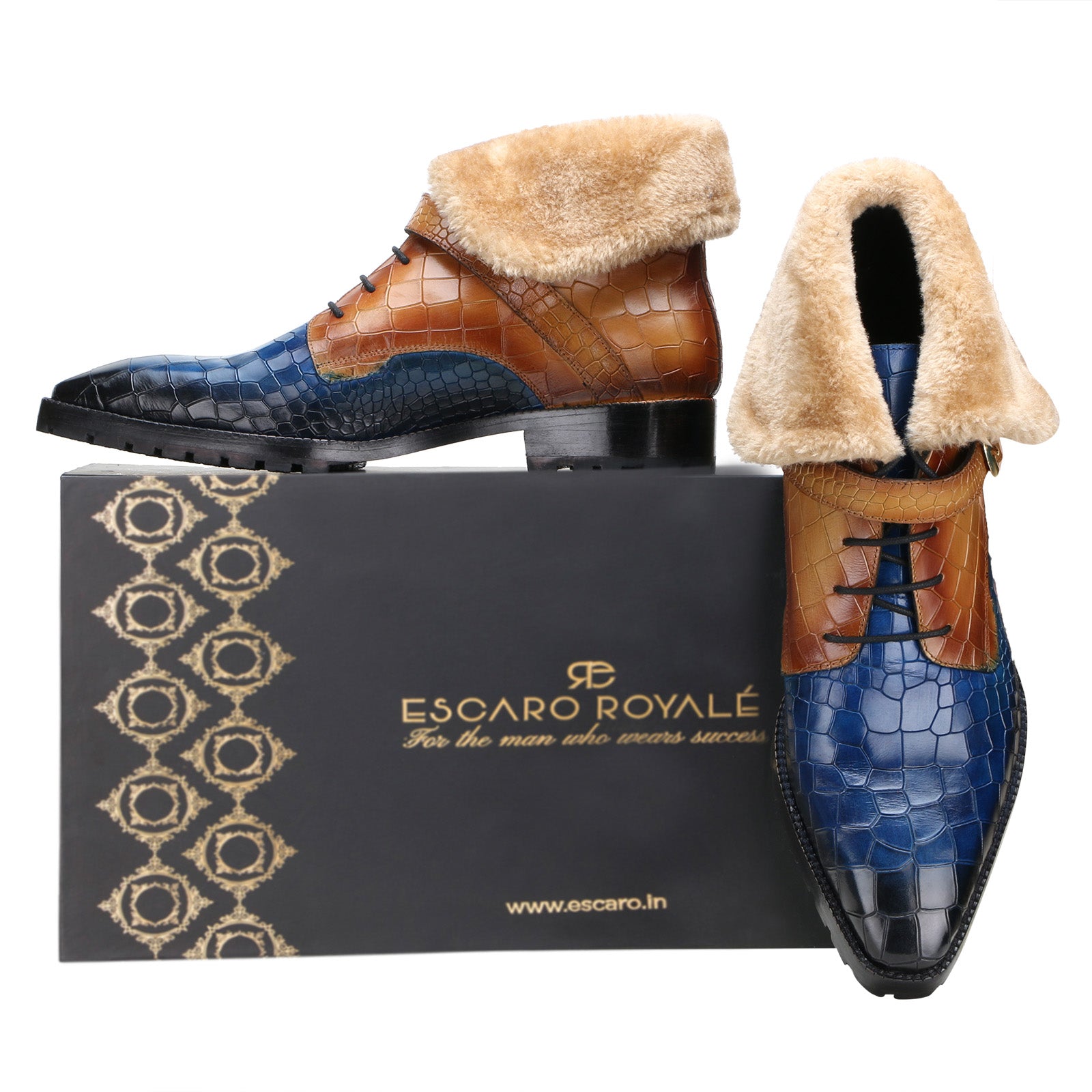 Stalwart Tanblue Designer Fur Boots