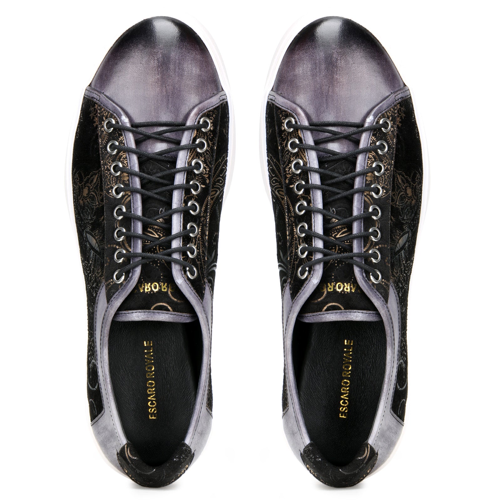 Foilio Luxury Sneakers In Gray Black